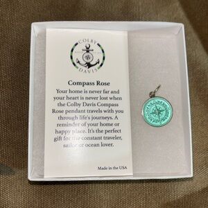 Nauti Pearl compass rose necklace pendant